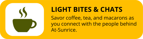 Coffee BreakCoffee chat at At-Sunrice for future chefs and fresh grads to learn about culinary careers and programmes